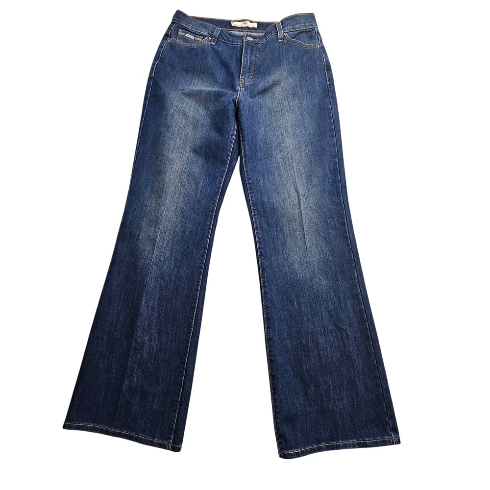 Levis 512 Perfectly Slimming Bootcut Jeans Womens 12M Dark Wash Blue Denim Pants